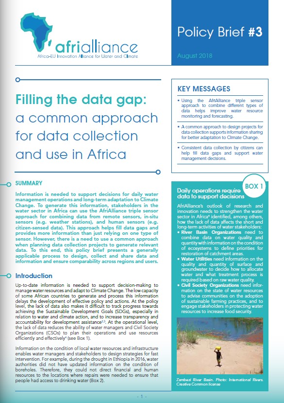 Filling the data gap: a common approach for data collection and use in Africa
