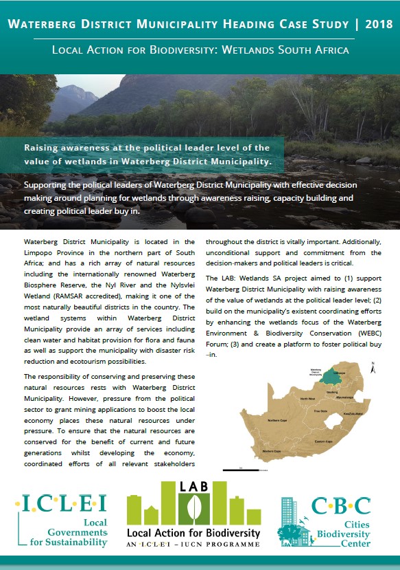Waterberg District Municipality Wetland Case Study