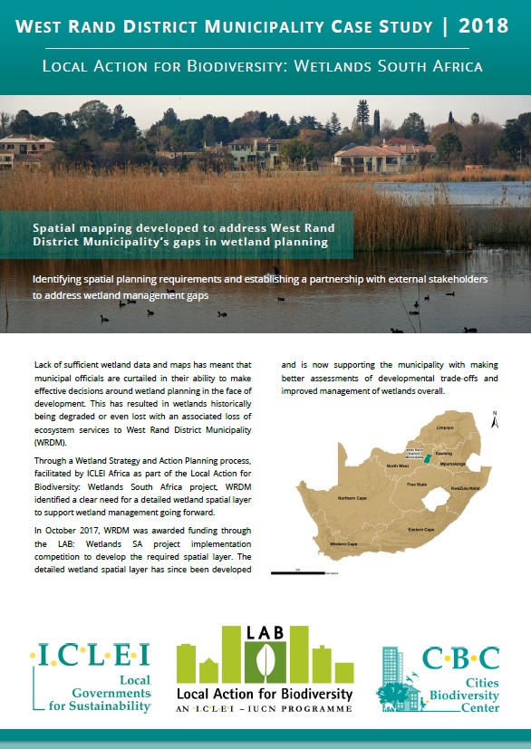 West Rand District Municipality Wetland Case Study