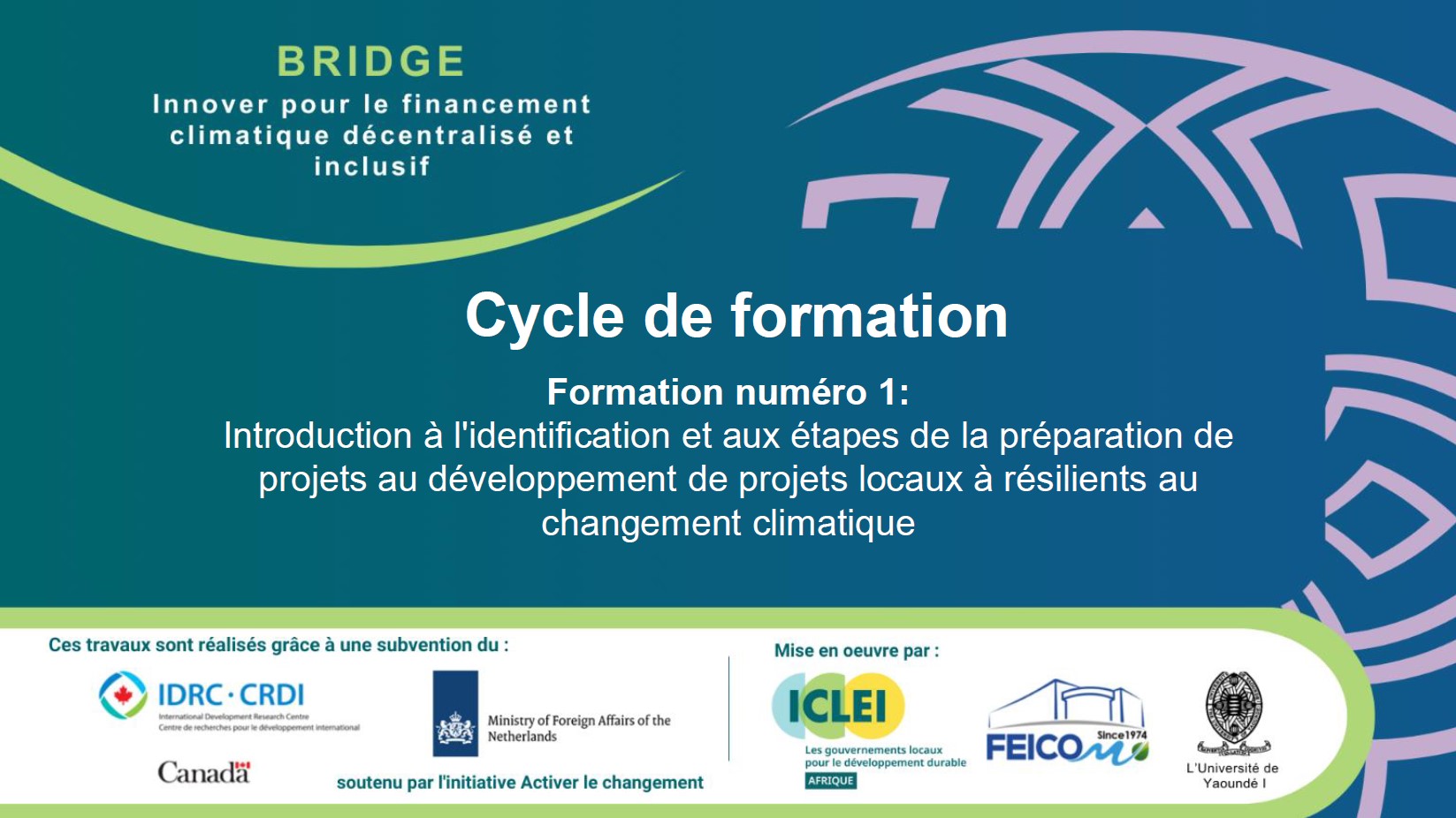 Introduction to the identification and stages of project preparation for the development of local projects resilient to climate change