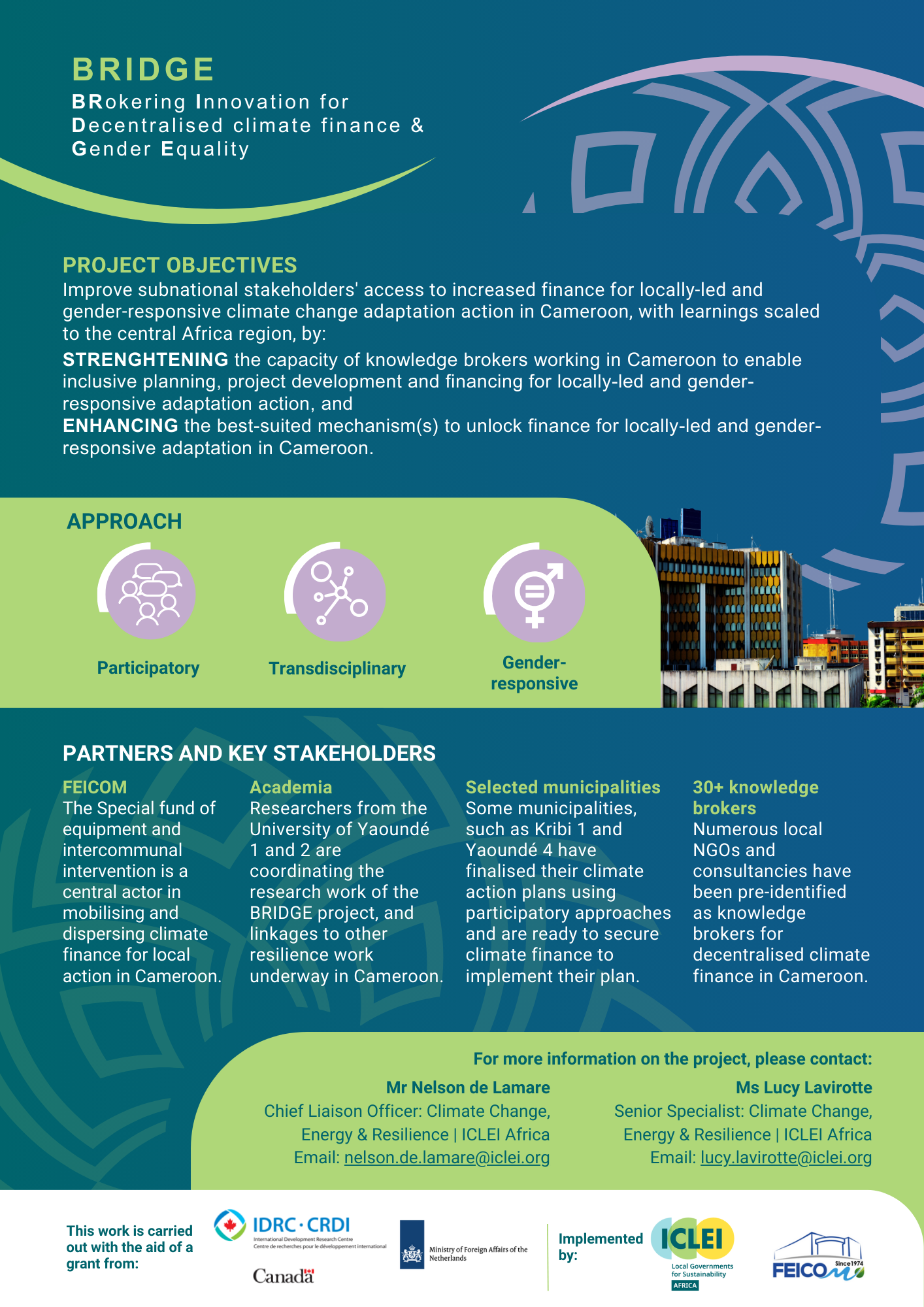 BRokering Innovation for Decentralised climate finance and Gender Equality (BRIDGE) project summary